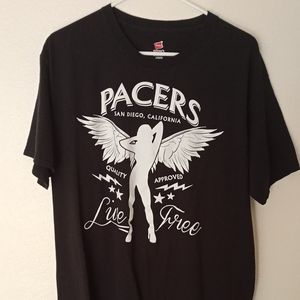 Pacers Gentlemans Club T-shirt Biker Rock Tee